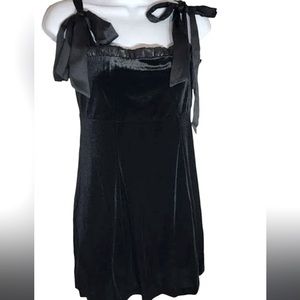 WeWoreWhat Danielle Bernstein Black Womens Velvet Short Mini Dress XS